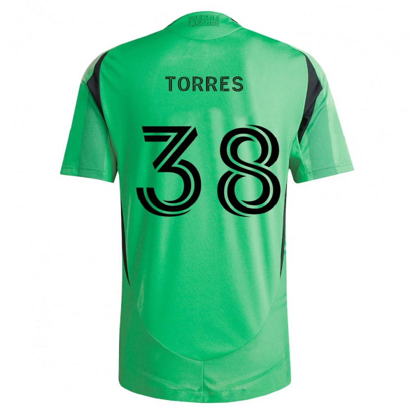 Danxen Heren Ervin Torres #38 Smaragdgroen Zwart Thuisshirt Thuistenue 2026/27 T-Shirt