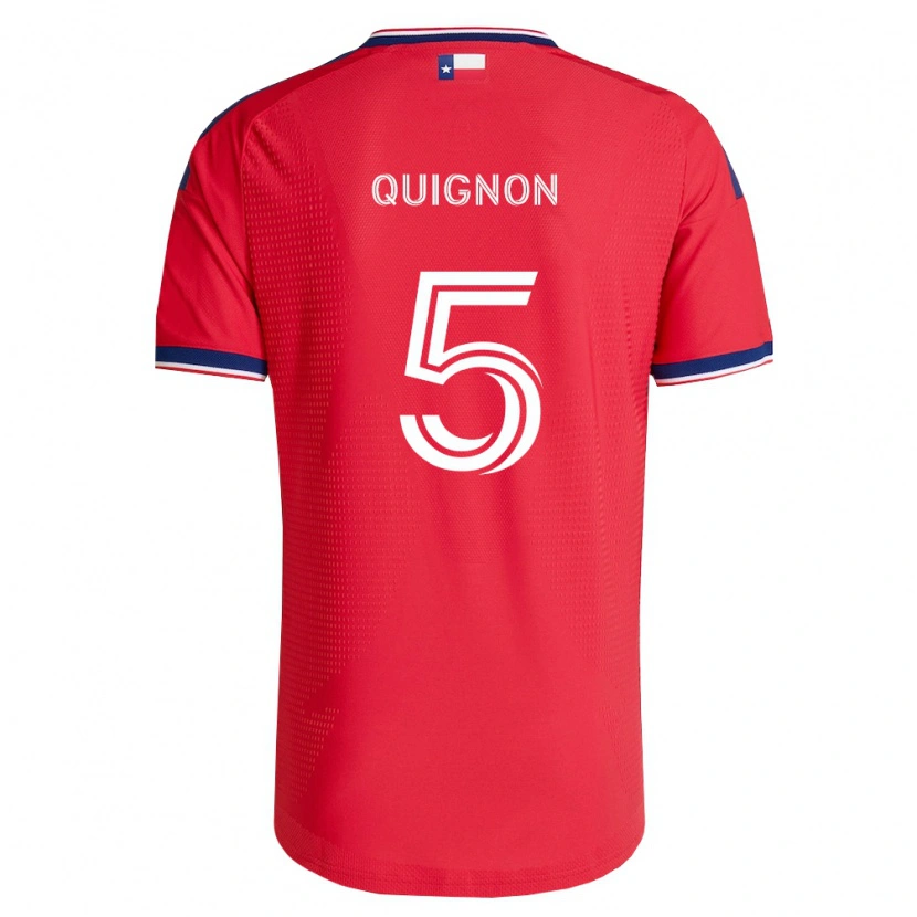 Danxen Heren Facundo Quignón #5 Rood Blauw Wit Thuisshirt Thuistenue 2026/27 T-Shirt