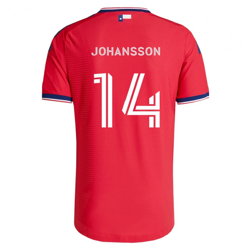Danxen Heren Herman Johansson #14 Rood Blauw Wit Thuisshirt Thuistenue 2026/27 T-Shirt
