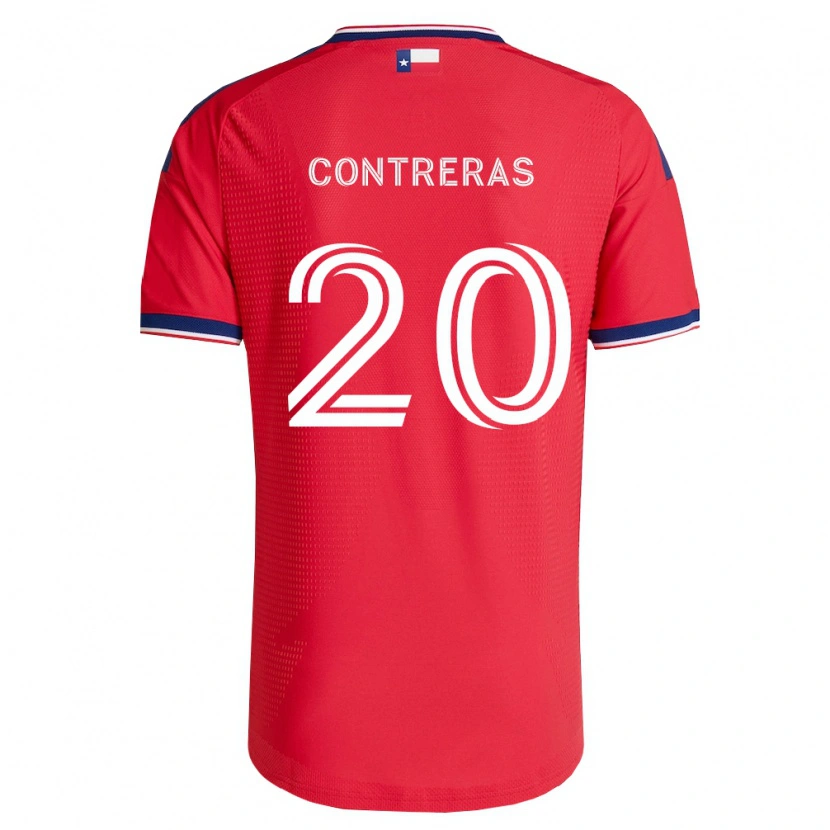 Danxen Heren Jaidyn Contreras #20 Rood Blauw Wit Thuisshirt Thuistenue 2026/27 T-Shirt