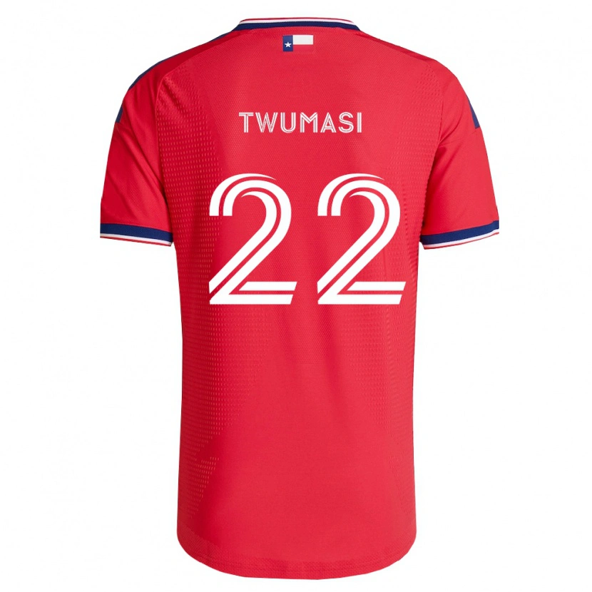 Danxen Heren Ema Twumasi #22 Rood Blauw Wit Thuisshirt Thuistenue 2026/27 T-Shirt