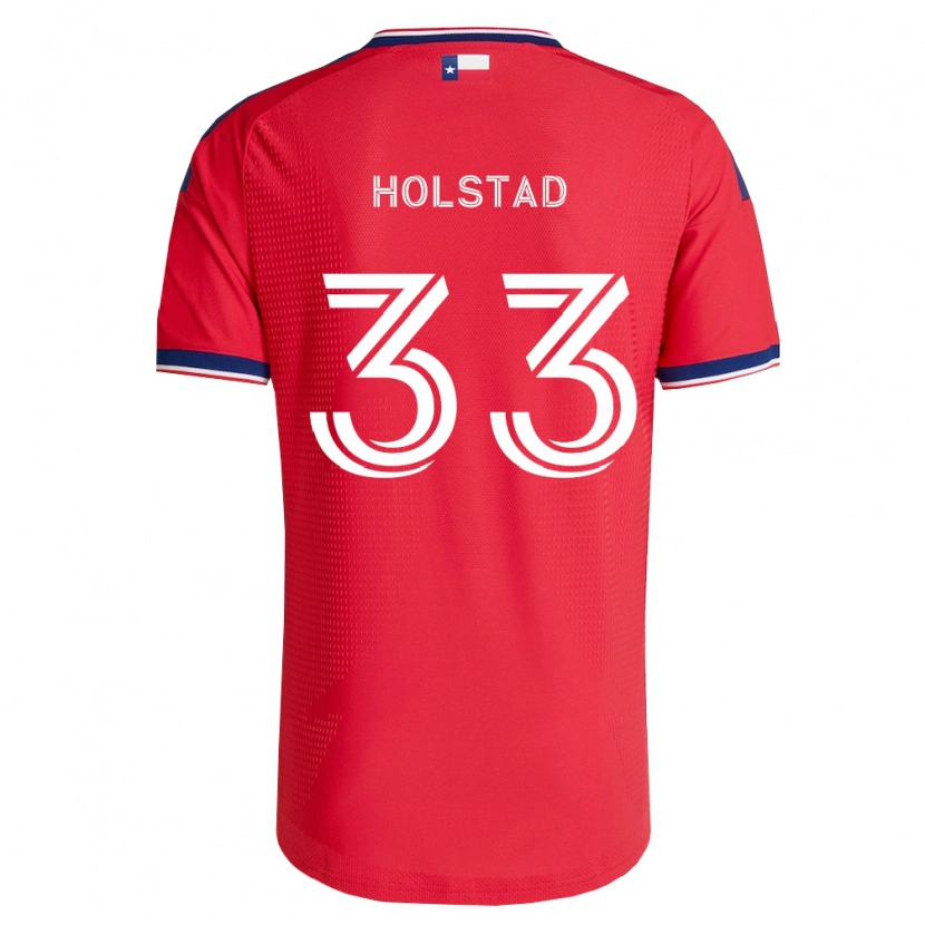 Danxen Heren Clay Holstad #33 Rood Blauw Wit Thuisshirt Thuistenue 2026/27 T-Shirt