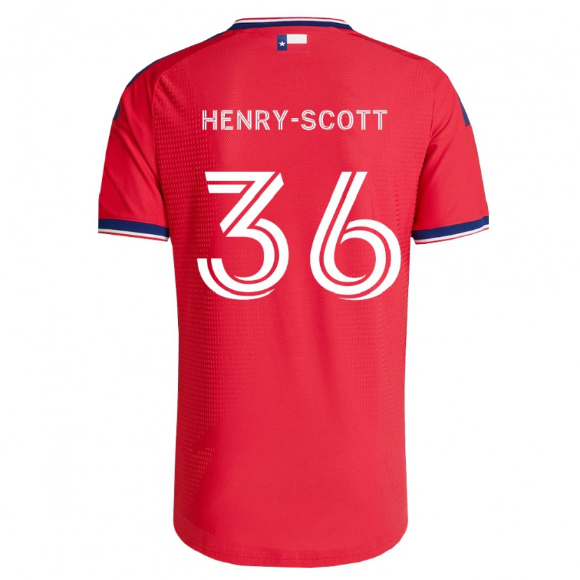 Danxen Heren Malik Henry-Scott #36 Rood Blauw Wit Thuisshirt Thuistenue 2026/27 T-Shirt