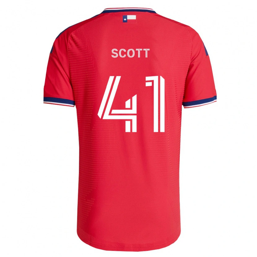Danxen Heren Tarik Scott #41 Rood Blauw Wit Thuisshirt Thuistenue 2026/27 T-Shirt