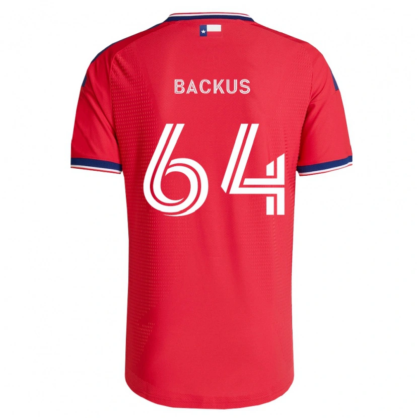 Danxen Heren Braeden Backus #64 Rood Blauw Wit Thuisshirt Thuistenue 2026/27 T-Shirt
