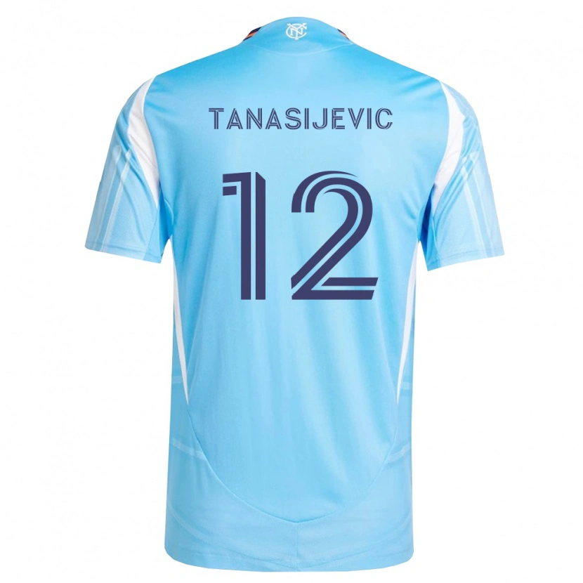 Danxen Heren Strahinja Tanasijevic #12 Hemelsblauw Wit Thuisshirt Thuistenue 2026/27 T-Shirt