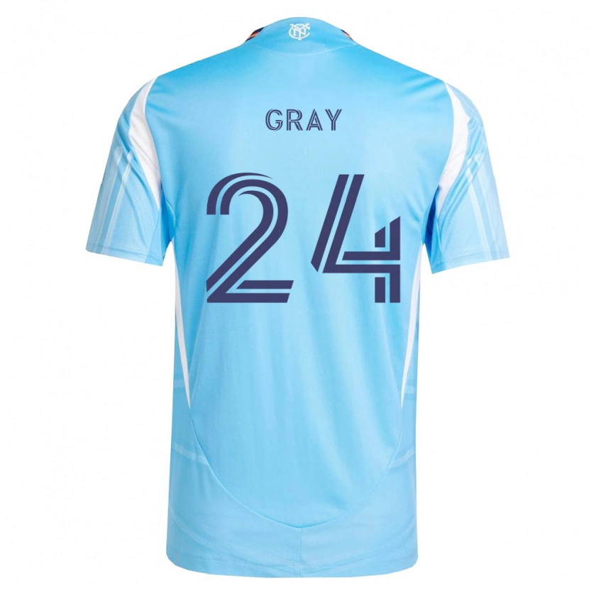 Danxen Heren Tayvon Gray #24 Hemelsblauw Wit Thuisshirt Thuistenue 2026/27 T-Shirt
