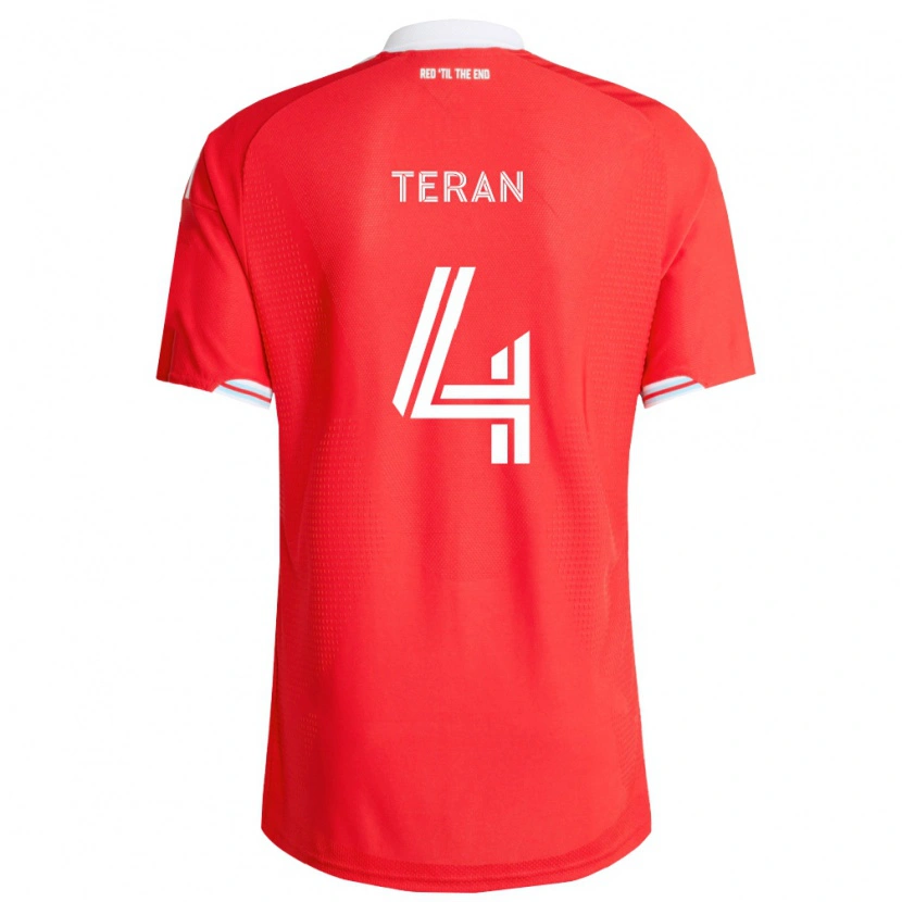 Danxen Heren Carlos Terán #4 Rood Diep Blauw Wit Thuisshirt Thuistenue 2026/27 T-Shirt