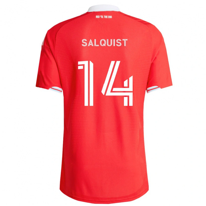 Danxen Heren Tobias Salquist #14 Rood Diep Blauw Wit Thuisshirt Thuistenue 2026/27 T-Shirt