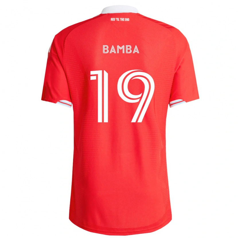 Danxen Heren Jonathan Bamba #19 Rood Diep Blauw Wit Thuisshirt Thuistenue 2026/27 T-Shirt