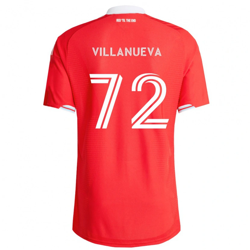 Danxen Heren Damyan Villanueva #72 Rood Diep Blauw Wit Thuisshirt Thuistenue 2026/27 T-Shirt