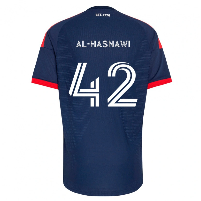 Danxen Heren Moshtaba Al-Hasnawi #42 Koninklijk Blauw Rood Wit Thuisshirt Thuistenue 2026/27 T-Shirt