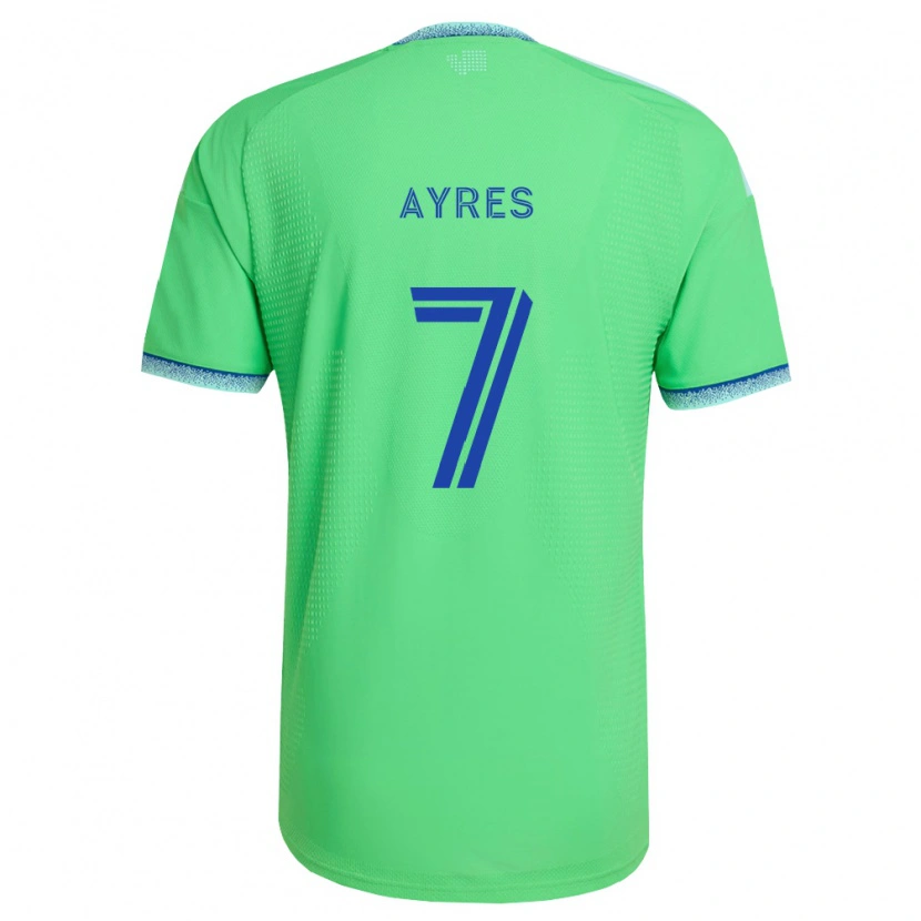 Danxen Heren Melina Ayres #7 Groen Lichtblauw Thuisshirt Thuistenue 2026/27 T-Shirt