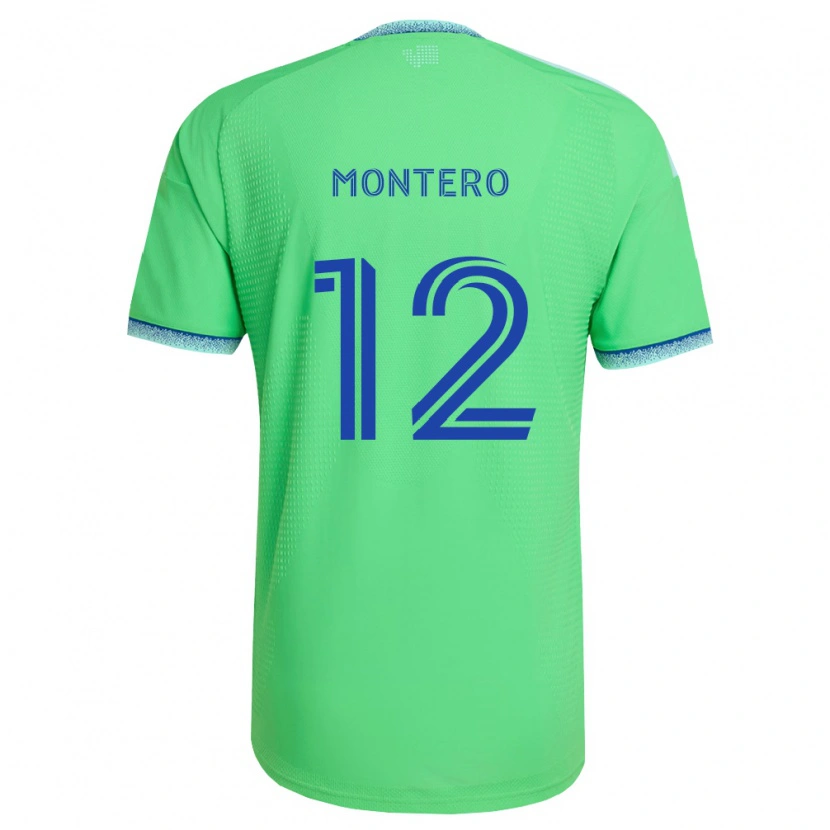 Danxen Heren Fredy Montero #12 Groen Lichtblauw Thuisshirt Thuistenue 2026/27 T-Shirt