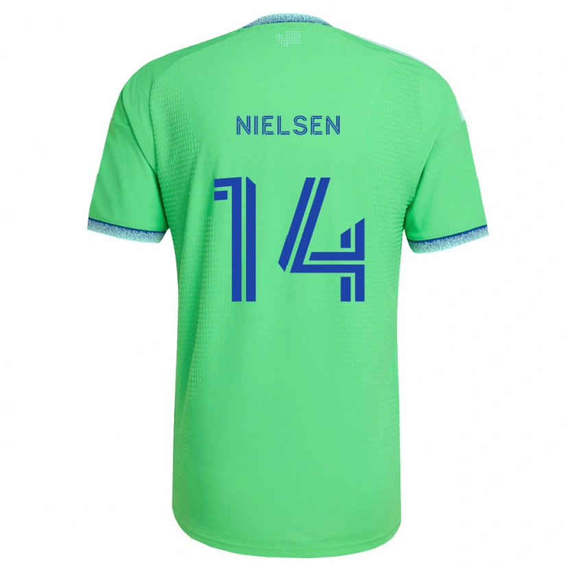 Danxen Heren Taylor Nielsen #14 Groen Lichtblauw Thuisshirt Thuistenue 2026/27 T-Shirt