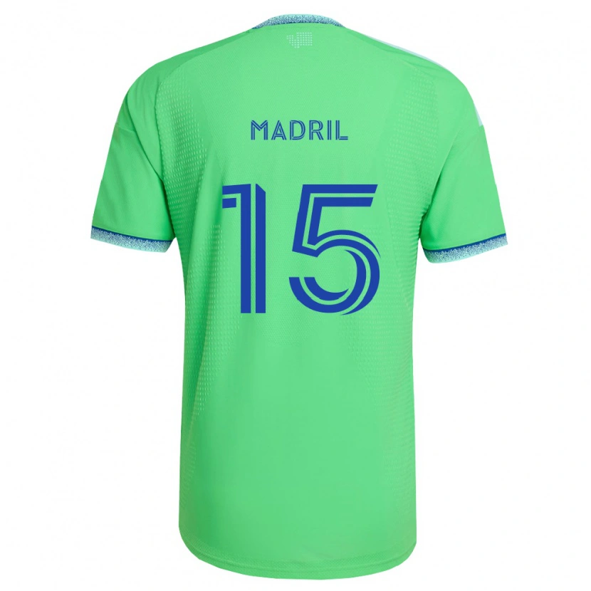 Danxen Heren Emily Madril #15 Groen Lichtblauw Thuisshirt Thuistenue 2026/27 T-Shirt