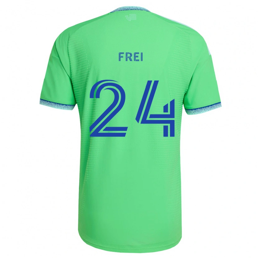 Danxen Heren Stefan Frei #24 Groen Lichtblauw Thuisshirt Thuistenue 2026/27 T-Shirt