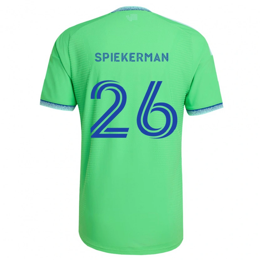 Danxen Heren Stephanie Spiekerman #26 Groen Lichtblauw Thuisshirt Thuistenue 2026/27 T-Shirt
