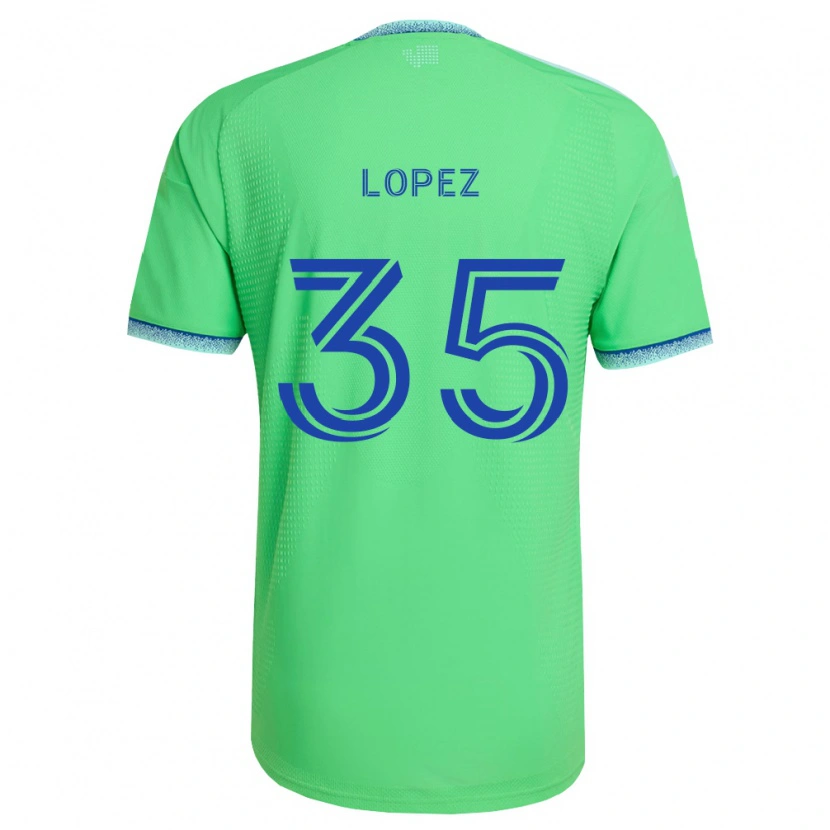Danxen Heren Antino Lopez #35 Groen Lichtblauw Thuisshirt Thuistenue 2026/27 T-Shirt