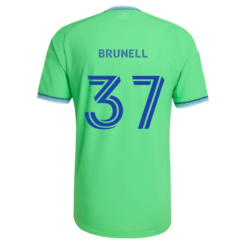 Danxen Heren Snyder Brunell #37 Groen Lichtblauw Thuisshirt Thuistenue 2026/27 T-Shirt