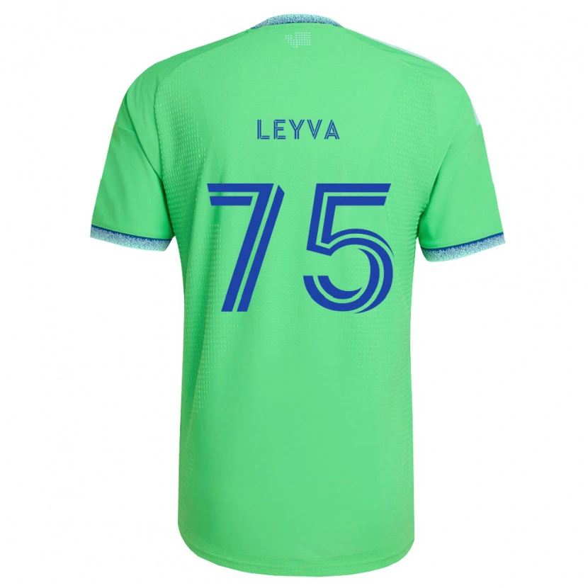 Danxen Heren Danny Leyva #75 Groen Lichtblauw Thuisshirt Thuistenue 2026/27 T-Shirt