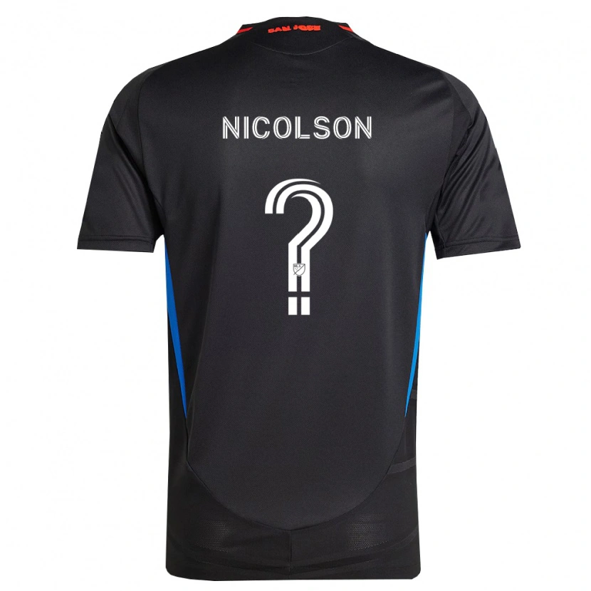 Danxen Heren John Nicolson #0 Blauw Wit Zwart Thuisshirt Thuistenue 2026/27 T-Shirt