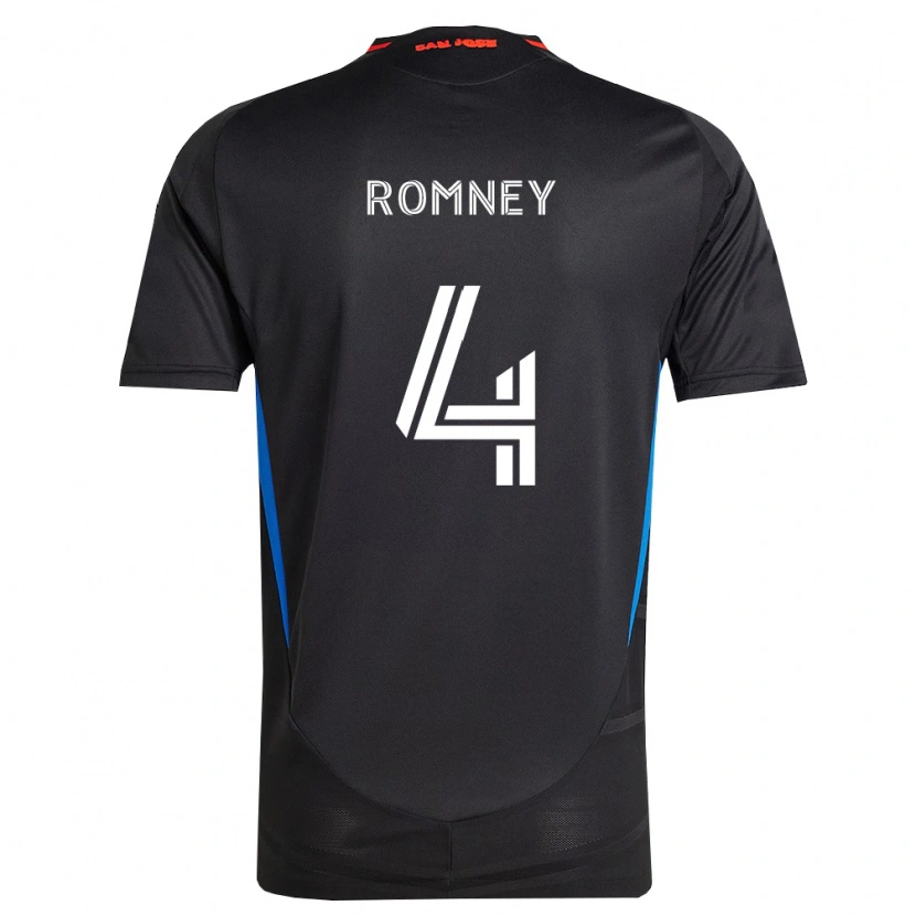Danxen Heren Dave Romney #4 Blauw Wit Zwart Thuisshirt Thuistenue 2026/27 T-Shirt