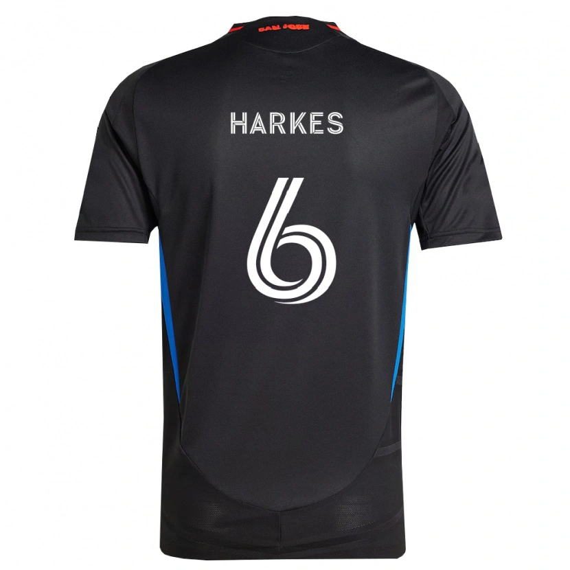 Danxen Heren Ian Harkes #6 Blauw Wit Zwart Thuisshirt Thuistenue 2026/27 T-Shirt