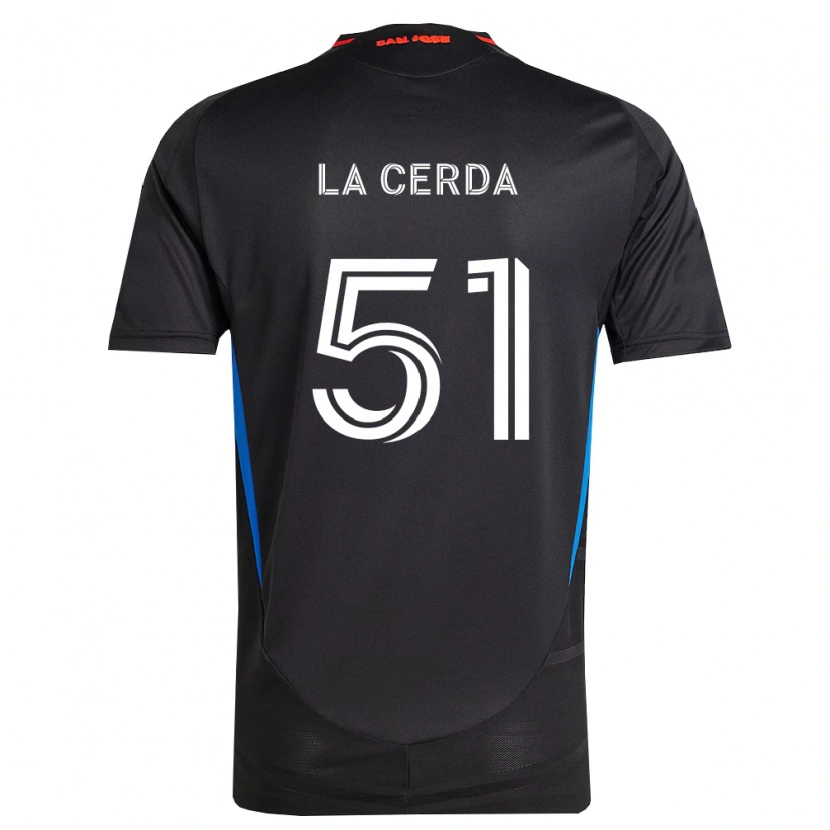 Danxen Heren Eric De La Cerda #51 Blauw Wit Zwart Thuisshirt Thuistenue 2026/27 T-Shirt