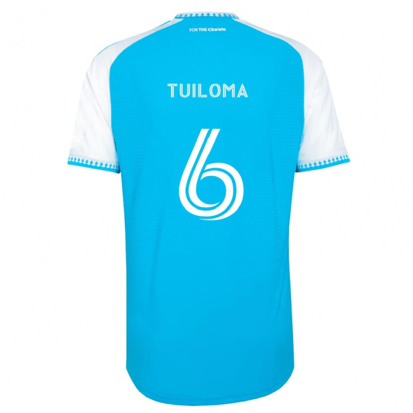 Danxen Heren Bill Tuiloma #6 Hemelsblauw Wit Zwart Thuisshirt Thuistenue 2026/27 T-Shirt