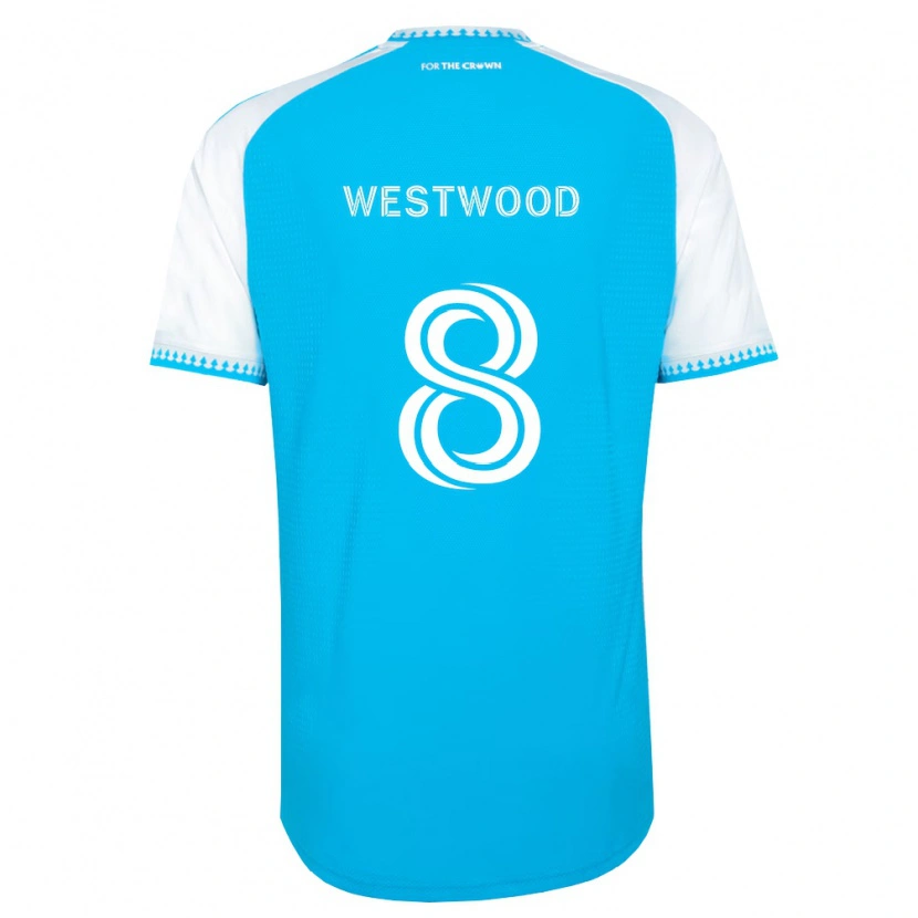 Danxen Heren Ashley Westwood #8 Hemelsblauw Wit Zwart Thuisshirt Thuistenue 2026/27 T-Shirt