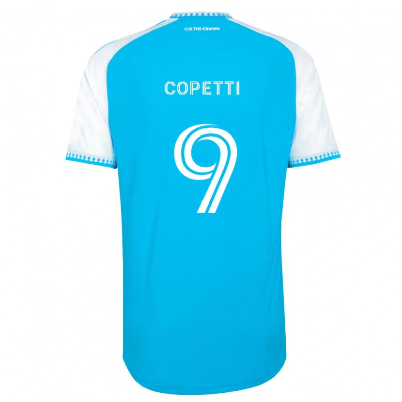 Danxen Heren Enzo Copetti #9 Hemelsblauw Wit Zwart Thuisshirt Thuistenue 2026/27 T-Shirt