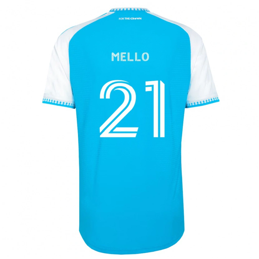 Danxen Heren Vinicius Mello #21 Hemelsblauw Wit Zwart Thuisshirt Thuistenue 2026/27 T-Shirt
