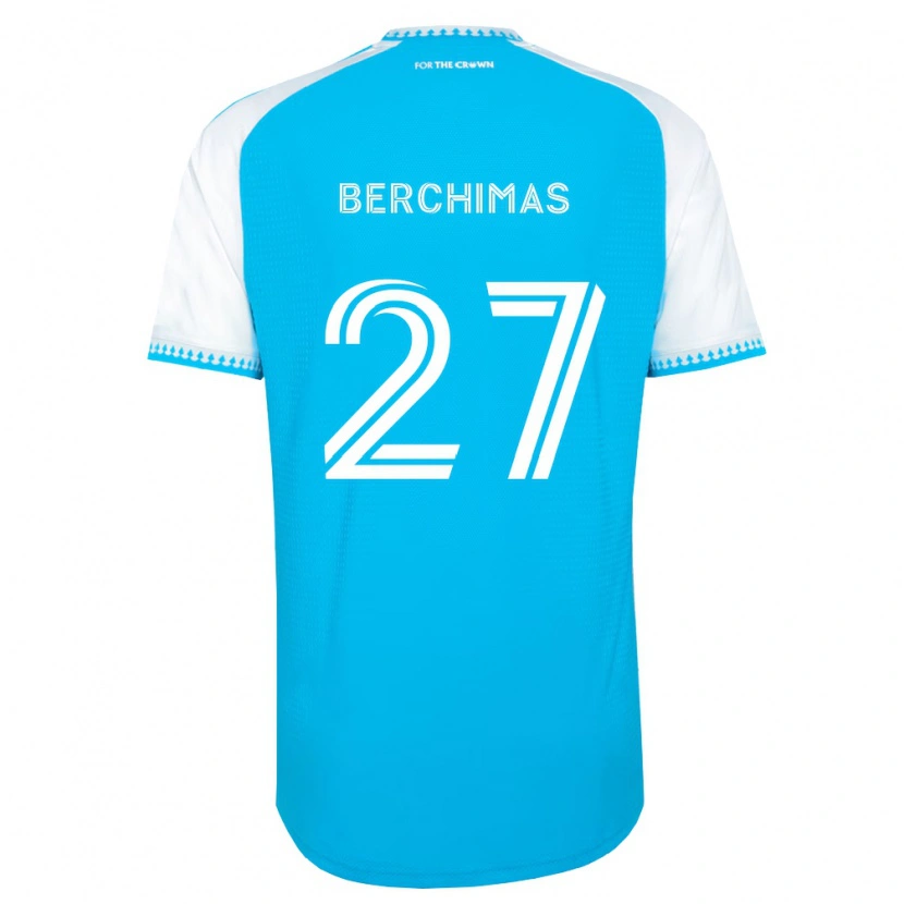Danxen Heren Nimfasha Berchimas #27 Hemelsblauw Wit Zwart Thuisshirt Thuistenue 2026/27 T-Shirt