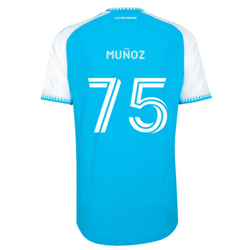 Danxen Heren Jeremiah Muñoz #75 Hemelsblauw Wit Zwart Thuisshirt Thuistenue 2026/27 T-Shirt