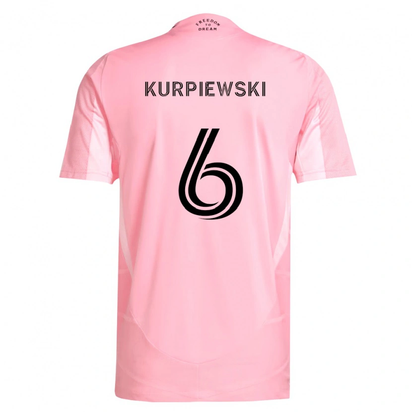 Danxen Heren Ethan Kurpiewski #6 Roze Zwart Thuisshirt Thuistenue 2026/27 T-Shirt
