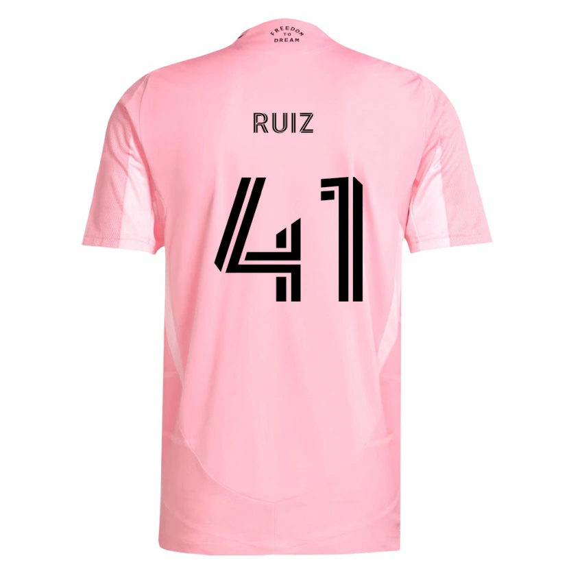 Danxen Heren David Ruíz #41 Roze Zwart Thuisshirt Thuistenue 2026/27 T-Shirt
