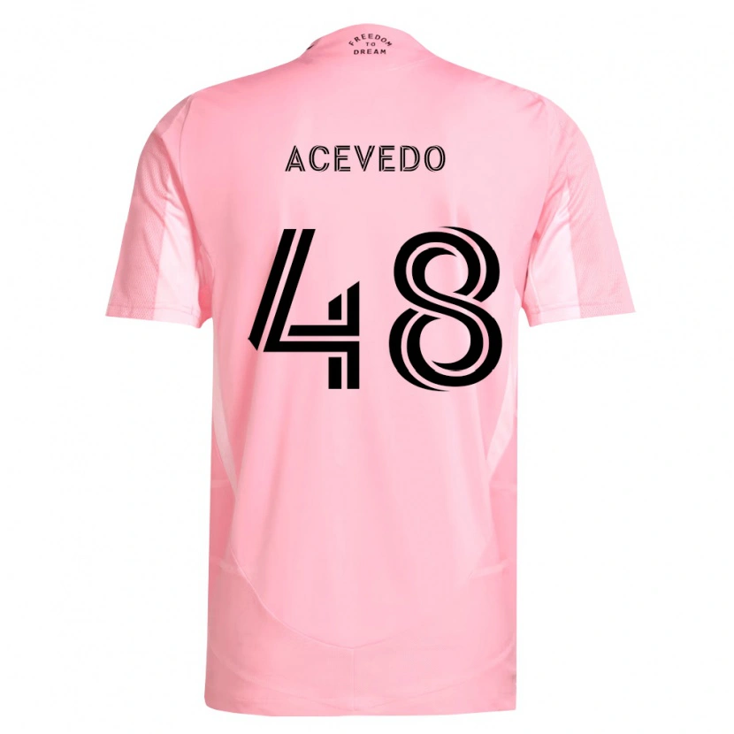 Danxen Heren Matías Acevedo #48 Roze Zwart Thuisshirt Thuistenue 2026/27 T-Shirt
