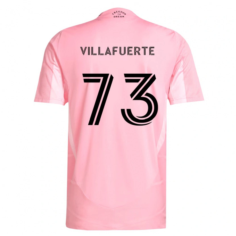 Danxen Heren Kendry Villafuerte #73 Roze Zwart Thuisshirt Thuistenue 2026/27 T-Shirt