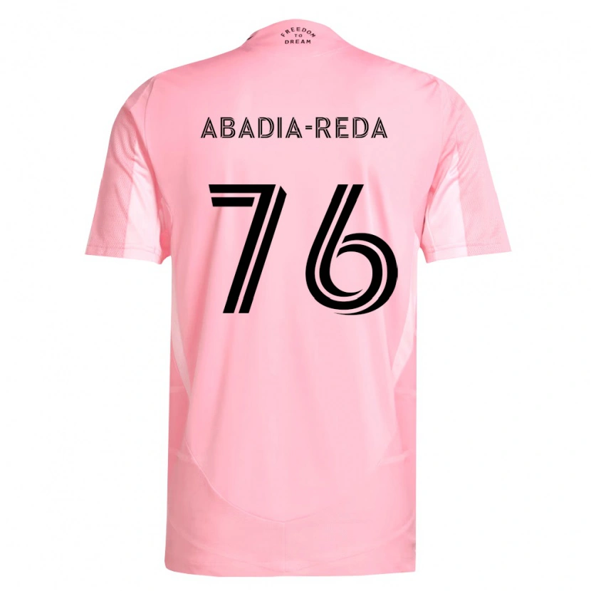 Danxen Heren Ezequiel Abadia-Reda #76 Roze Zwart Thuisshirt Thuistenue 2026/27 T-Shirt