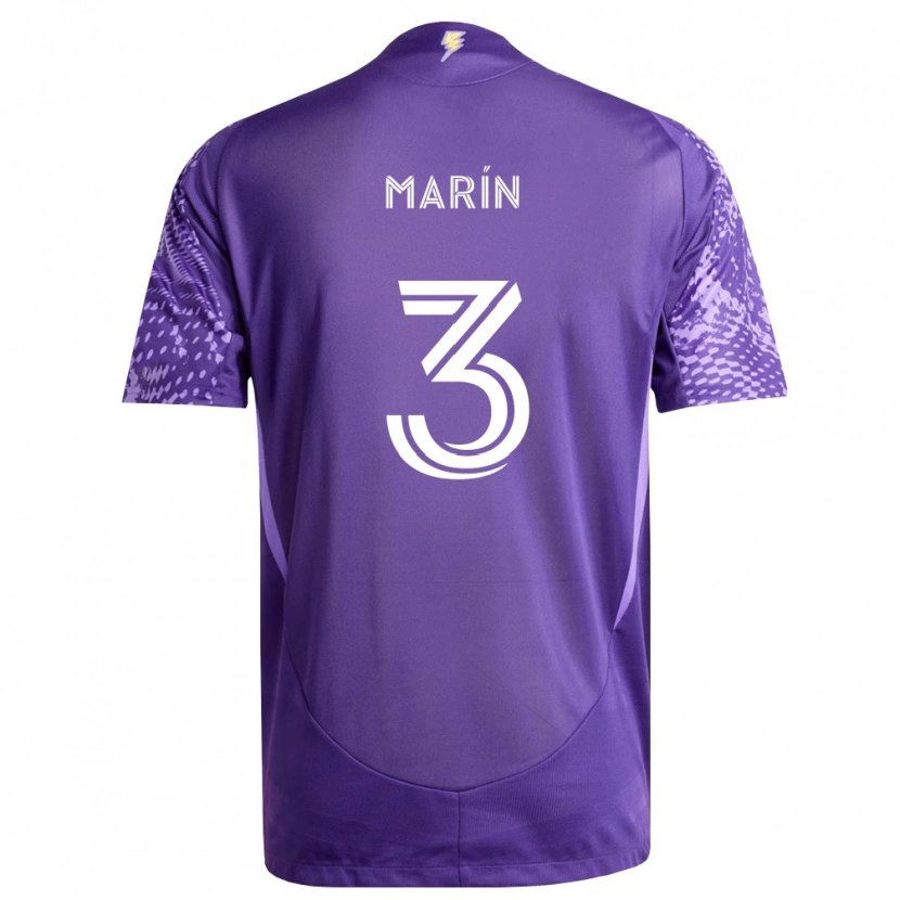 Danxen Heren Adrián Marín #3 Paars Wit Thuisshirt Thuistenue 2026/27 T-Shirt