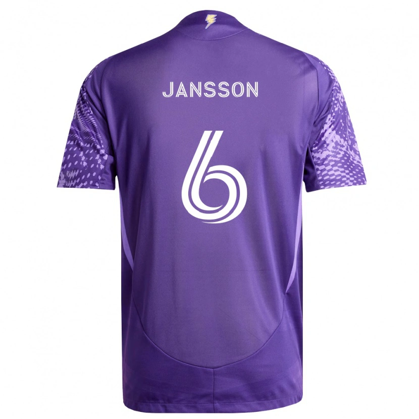 Danxen Heren Robin Jansson #6 Paars Wit Thuisshirt Thuistenue 2026/27 T-Shirt