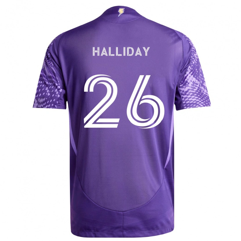Danxen Heren Michael Halliday #26 Paars Wit Thuisshirt Thuistenue 2026/27 T-Shirt