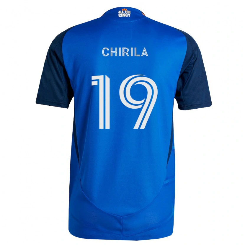 Danxen Heren Ștefan Chirilă #19 Koninklijk Blauw Oranje Thuisshirt Thuistenue 2026/27 T-Shirt