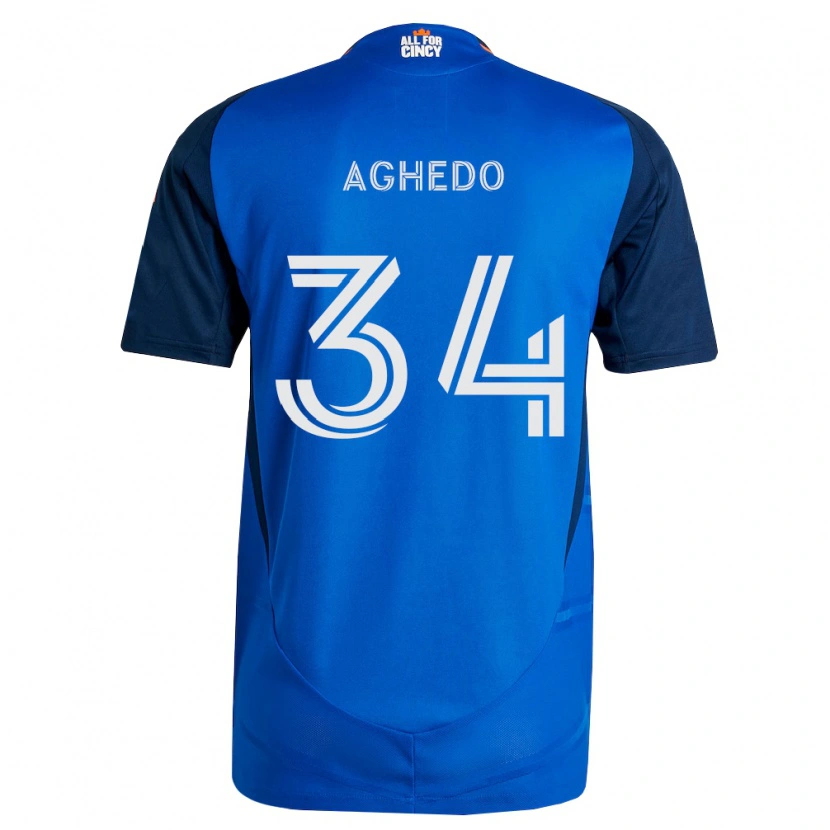 Danxen Heren London Aghedo #34 Koninklijk Blauw Oranje Thuisshirt Thuistenue 2026/27 T-Shirt