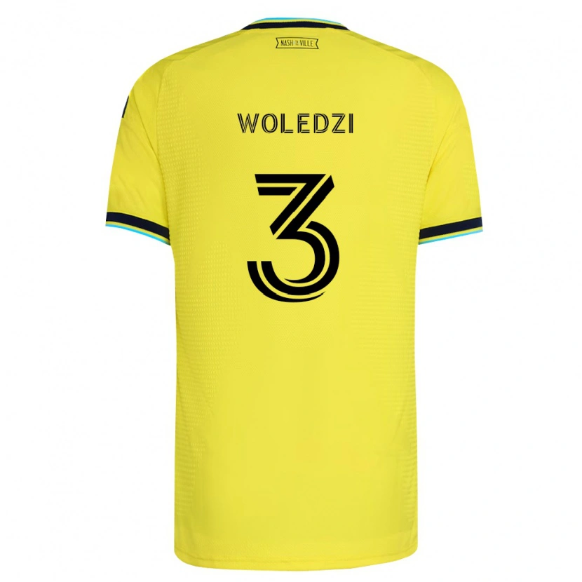 Danxen Heren Maxwell Woledzi #3 Helder Geel Marineblauw Thuisshirt Thuistenue 2026/27 T-Shirt