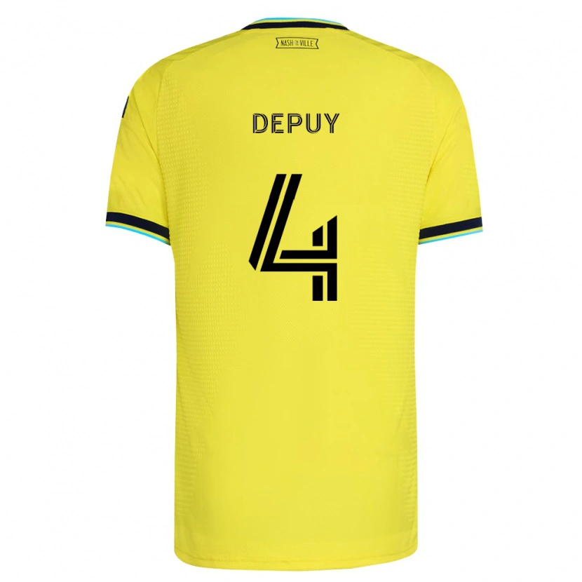 Danxen Heren Nick Depuy #4 Helder Geel Marineblauw Thuisshirt Thuistenue 2026/27 T-Shirt