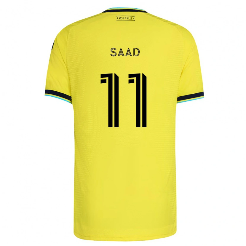 Danxen Heren Elias Saad #11 Helder Geel Marineblauw Thuisshirt Thuistenue 2026/27 T-Shirt
