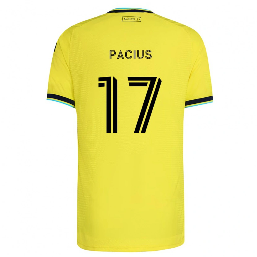 Danxen Heren Woobens Pacius #17 Helder Geel Marineblauw Thuisshirt Thuistenue 2026/27 T-Shirt