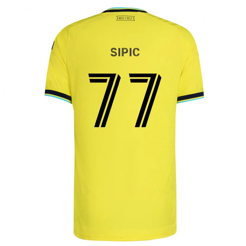Danxen Heren Adem Sipić #77 Helder Geel Marineblauw Thuisshirt Thuistenue 2026/27 T-Shirt